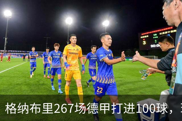 格纳布里267场德甲打进100球，现役德甲球员中第三位百球先生